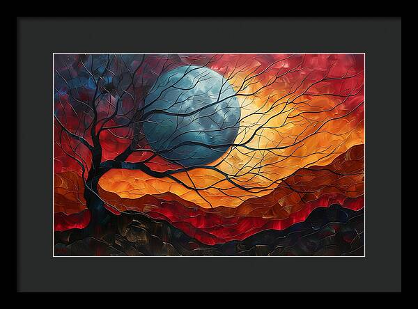 Crimson Horizons - Framed Print