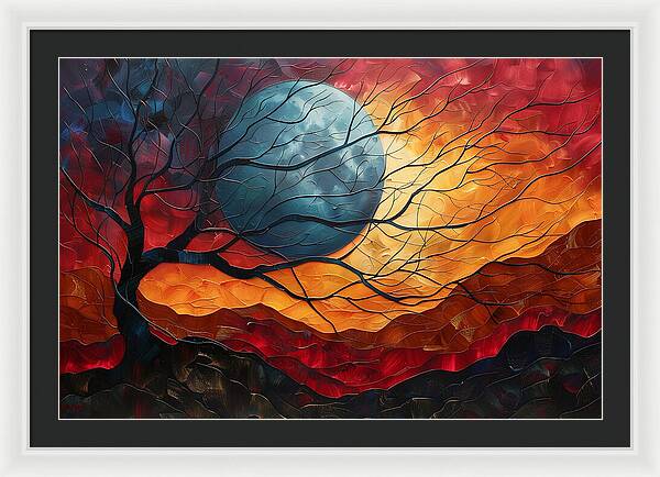 Crimson Horizons - Framed Print