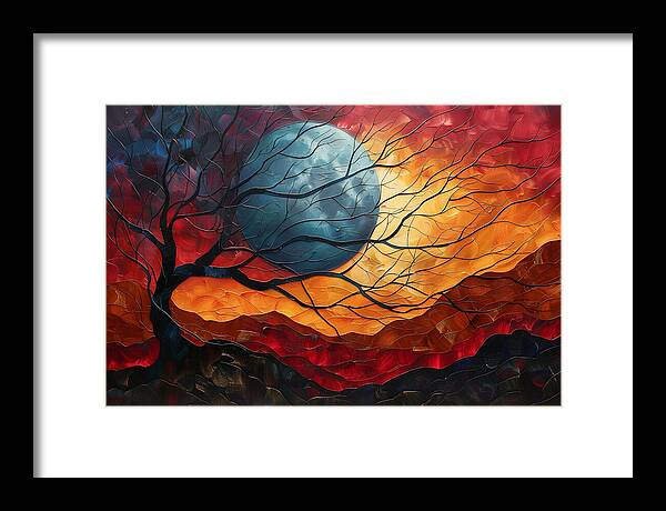 Crimson Horizons - Framed Print
