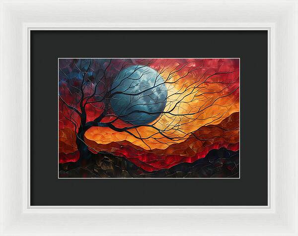 Crimson Horizons - Framed Print
