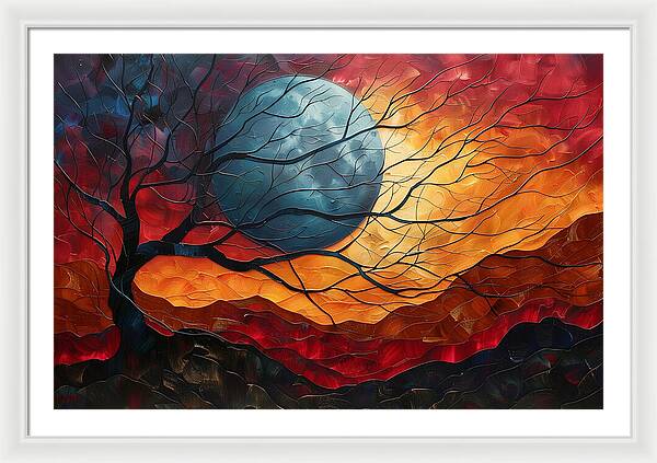 Crimson Horizons - Framed Print