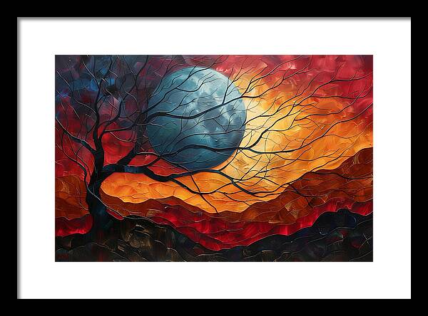 Crimson Horizons - Framed Print