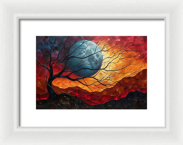 Crimson Horizons - Framed Print
