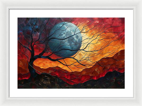 Crimson Horizons - Framed Print