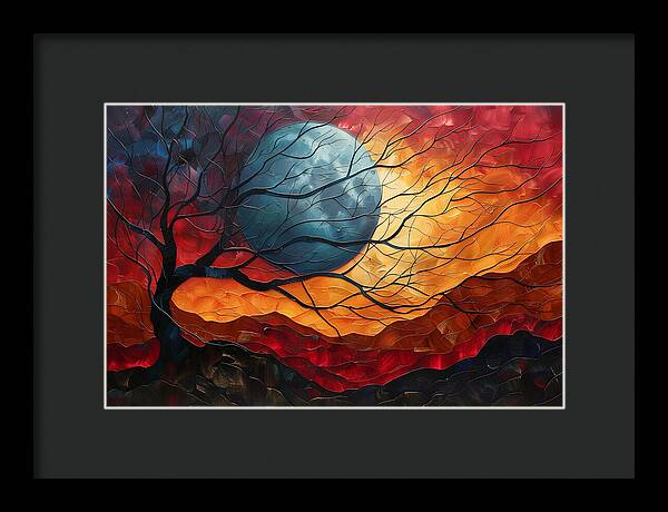 Crimson Horizons - Framed Print