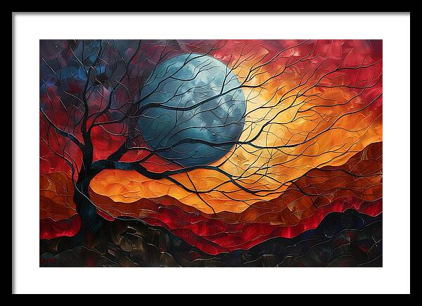 Crimson Horizons - Framed Print