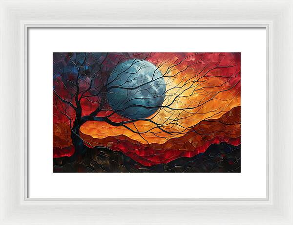 Crimson Horizons - Framed Print
