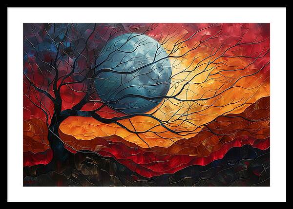 Crimson Horizons - Framed Print