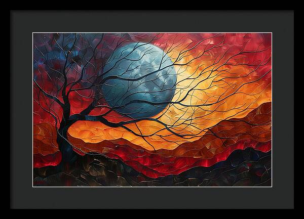 Crimson Horizons - Framed Print