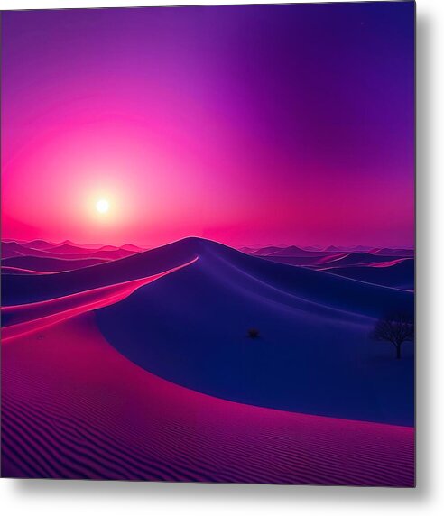 Crimson Mirage - Metal Print