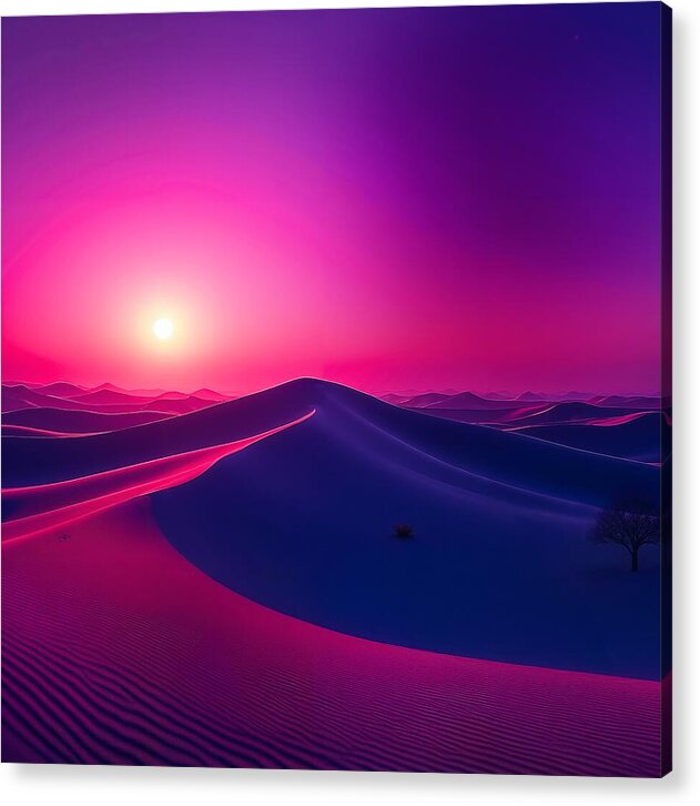 Crimson Mirage - Acrylic Print