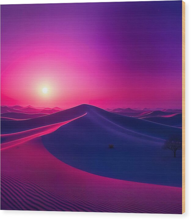 Crimson Mirage - Wood Print