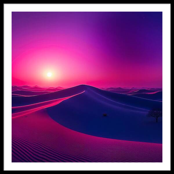 Crimson Mirage - Framed Print