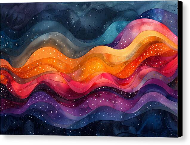 Deep Color Waves - Canvas Print