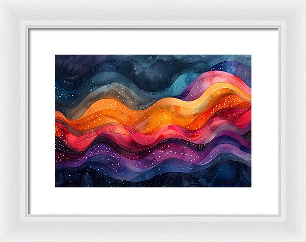Deep Color Waves - Framed Print