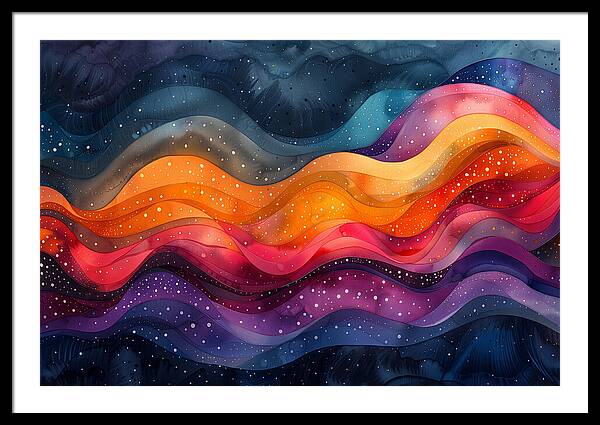 Deep Color Waves - Framed Print