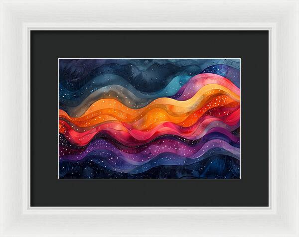 Deep Color Waves - Framed Print