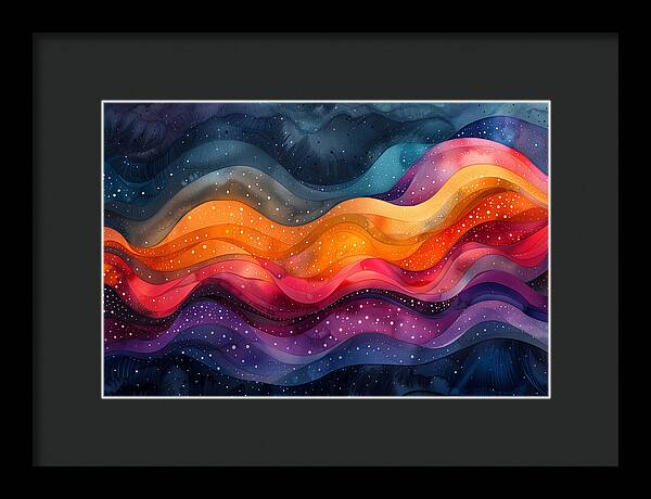 Deep Color Waves - Framed Print