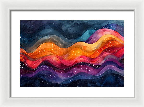 Deep Color Waves - Framed Print