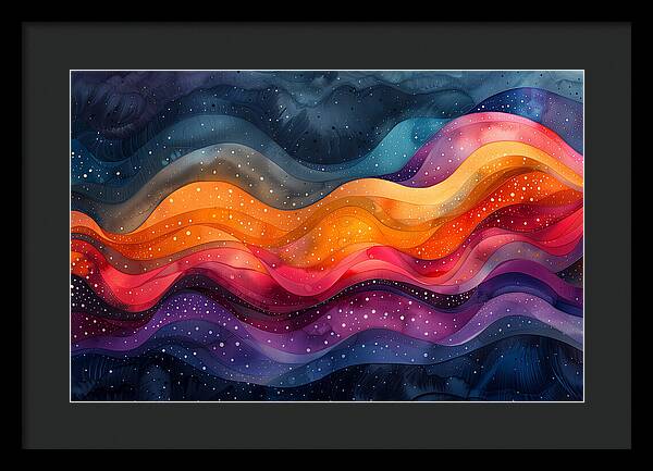 Deep Color Waves - Framed Print