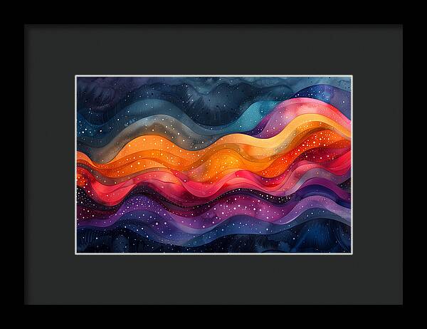 Deep Color Waves - Framed Print