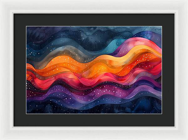 Deep Color Waves - Framed Print
