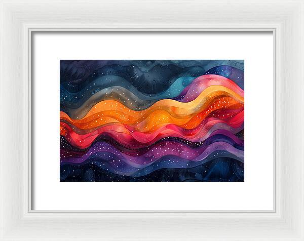 Deep Color Waves - Framed Print