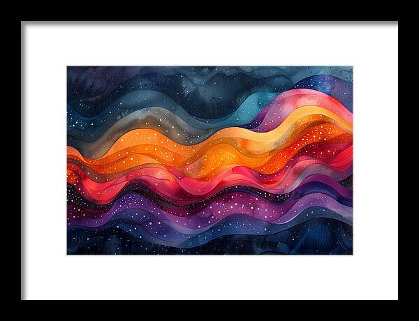 Deep Color Waves - Framed Print