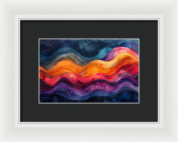 Deep Color Waves - Framed Print