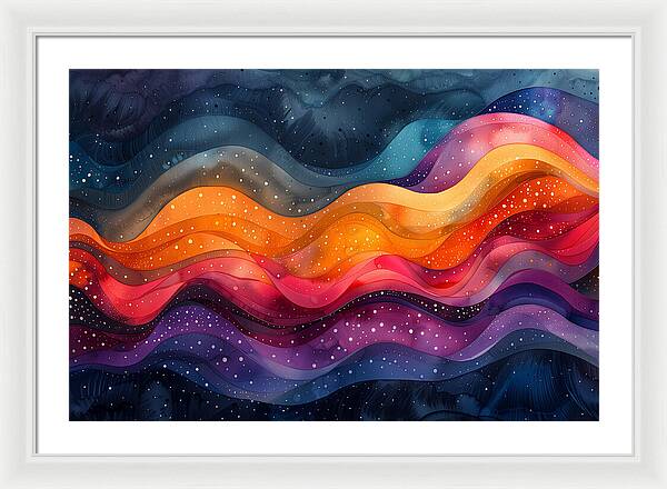 Deep Color Waves - Framed Print