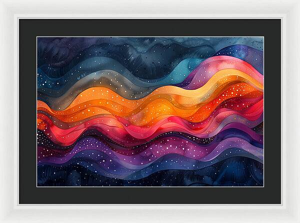Deep Color Waves - Framed Print