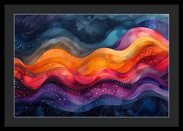 Deep Color Waves - Framed Print