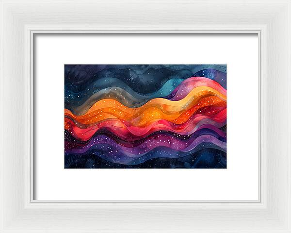 Deep Color Waves - Framed Print
