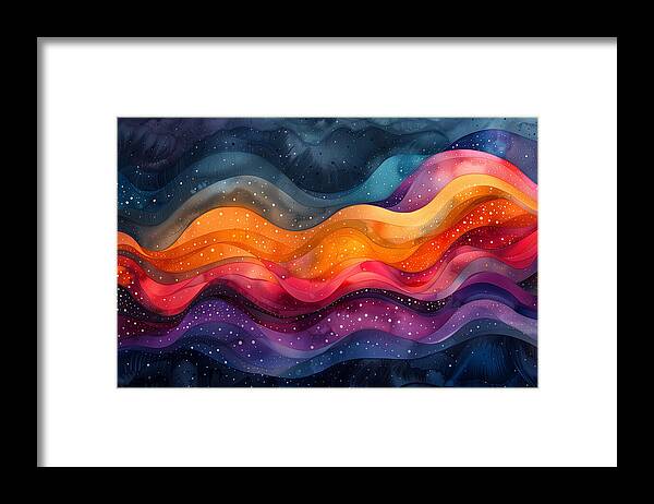 Deep Color Waves - Framed Print
