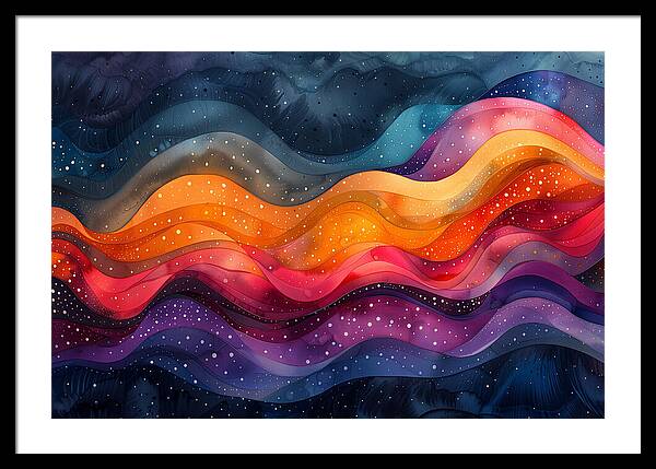 Deep Color Waves - Framed Print