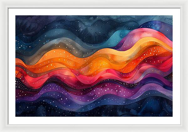 Deep Color Waves - Framed Print