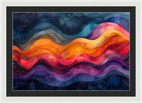 Deep Color Waves - Framed Print