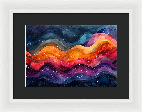 Deep Color Waves - Framed Print