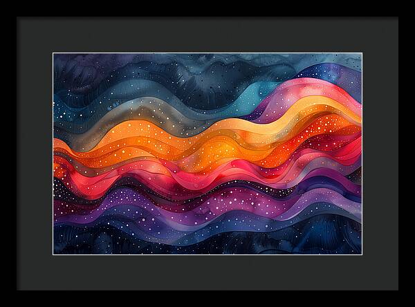 Deep Color Waves - Framed Print