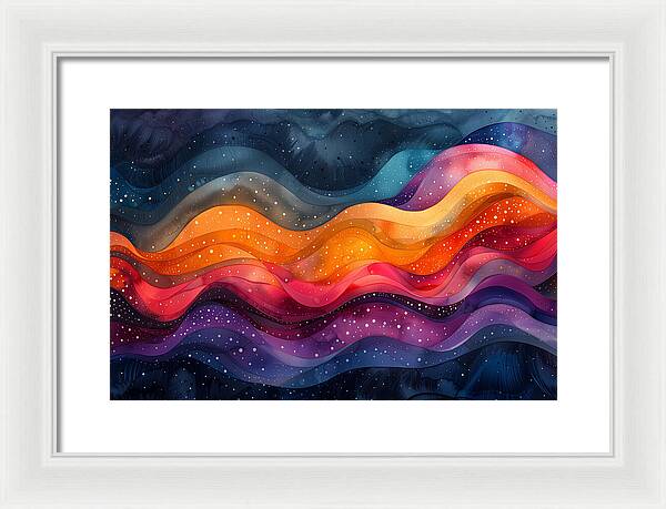 Deep Color Waves - Framed Print