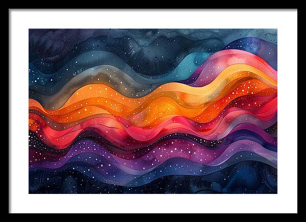Deep Color Waves - Framed Print