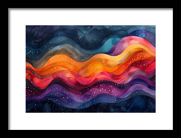 Deep Color Waves - Framed Print