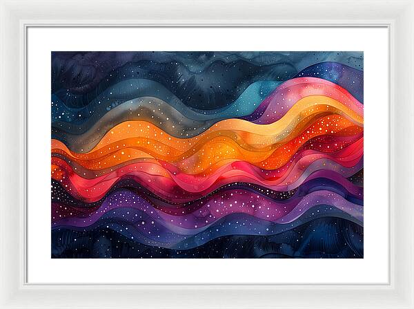 Deep Color Waves - Framed Print