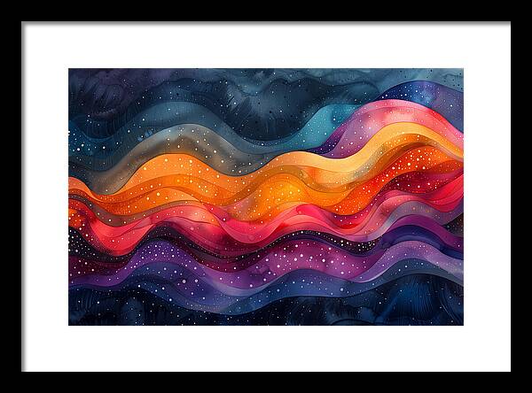 Deep Color Waves - Framed Print