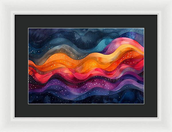 Deep Color Waves - Framed Print