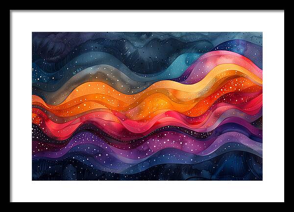 Deep Color Waves - Framed Print