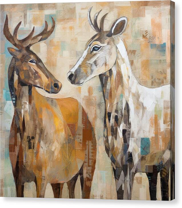 Deer Duo - Canvas Print