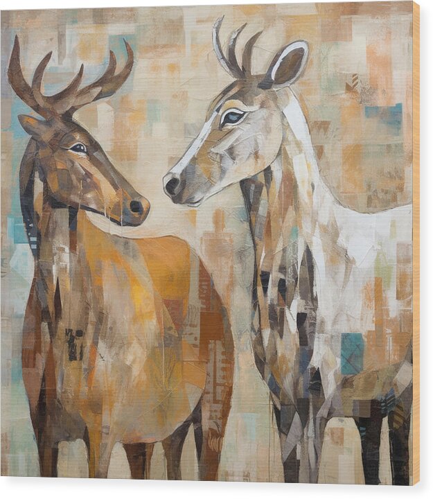 Deer Duo - Wood Print
