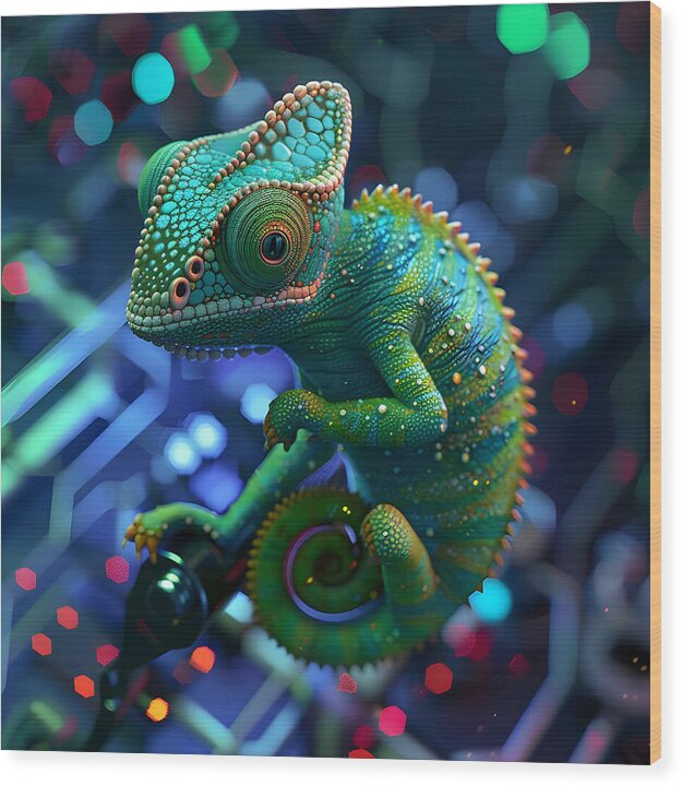 Digital Camouflage - Wood Print