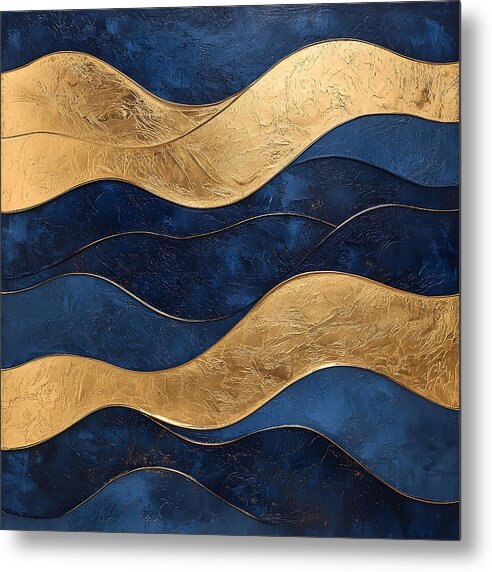 Ebb and Gold - Metal Print